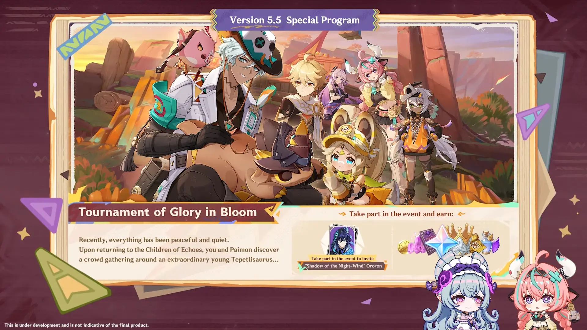 Genshin Impact Version 5.5 Livestream -  Tournament of Glory in Bloom Event 