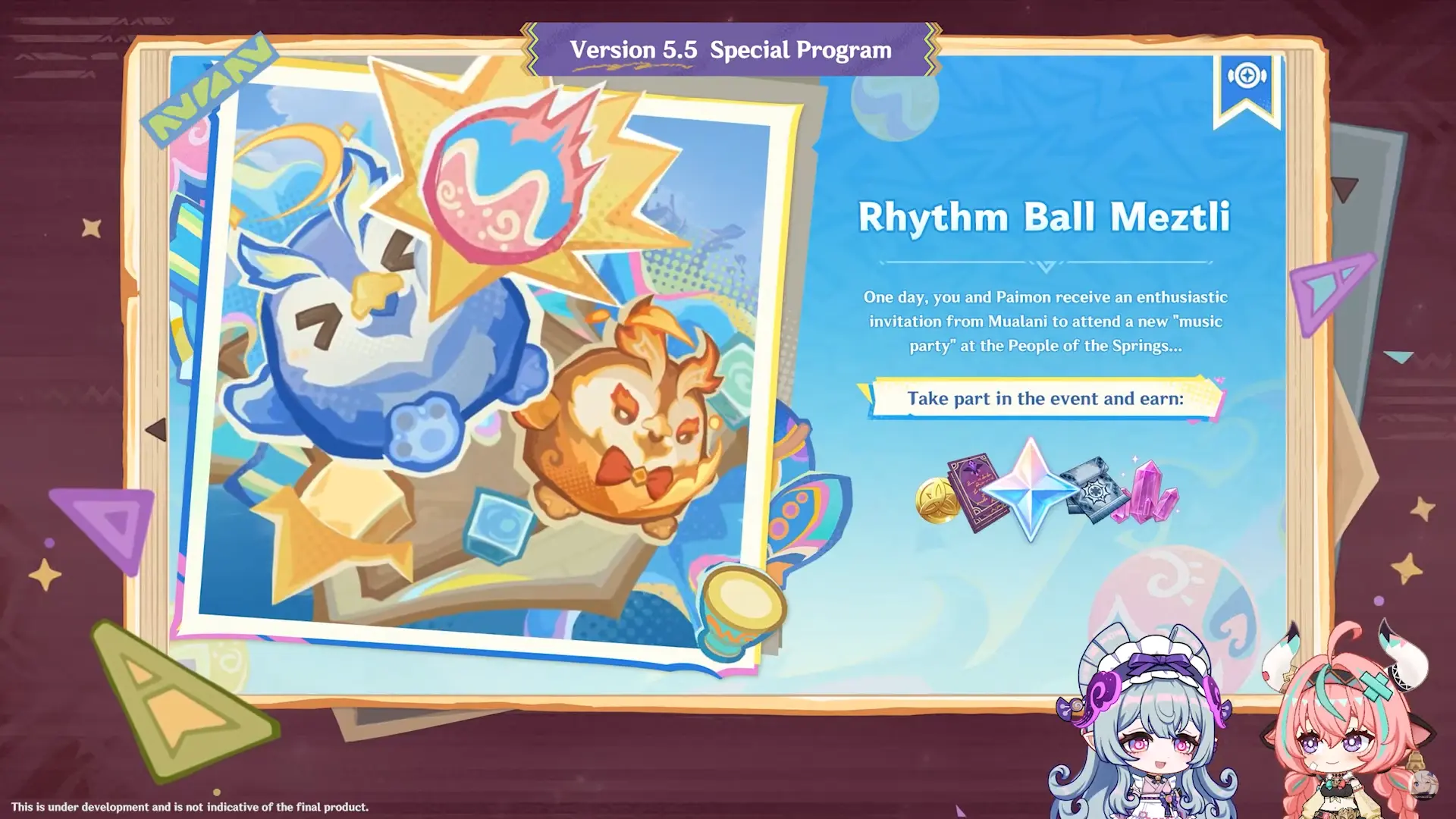 Genshin Impact Version 5.5 Livestream -  Rhythm Ball Meztli Event