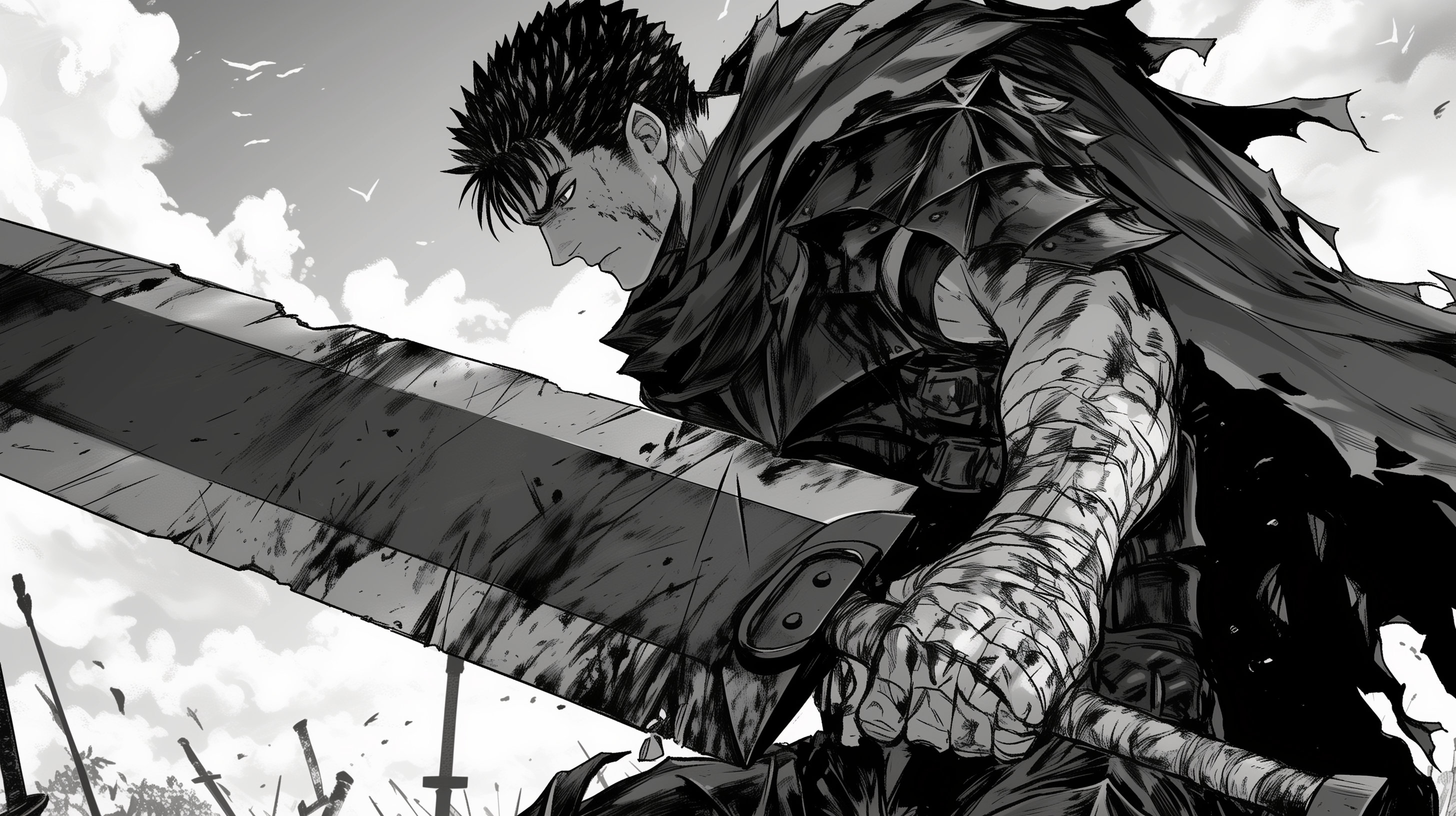 Berserk Manga Anime - Guts Main Character
