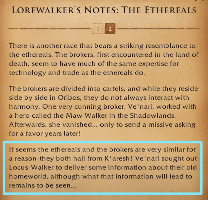 Ethereals Lorewalking - World of Warcraft - Patch 11.1.7