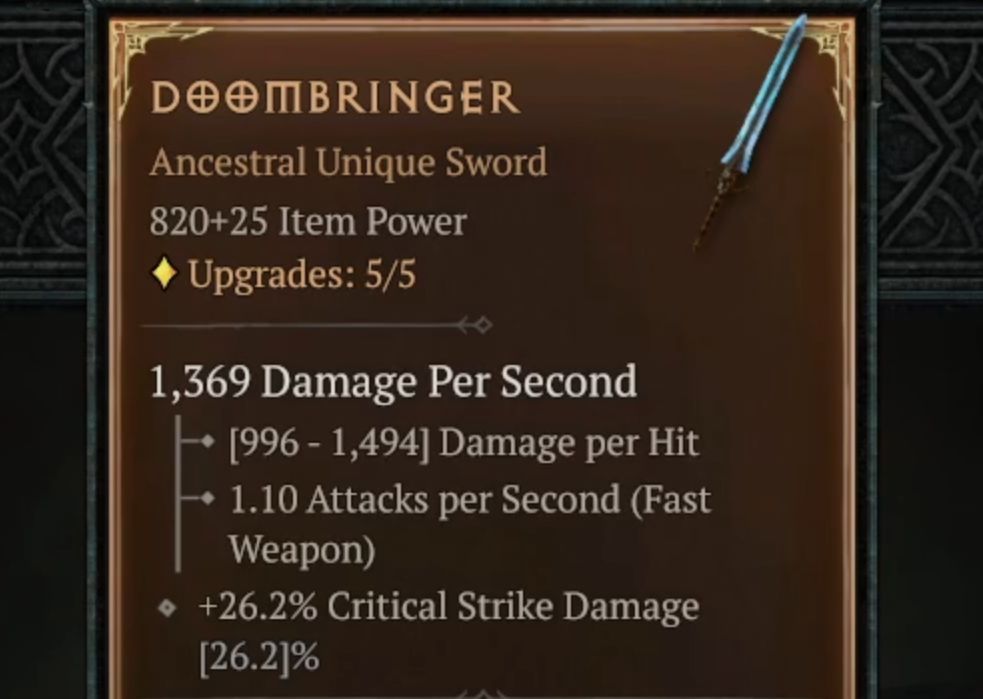 Doombringer Ultra-Rare Unique Has Dropped!