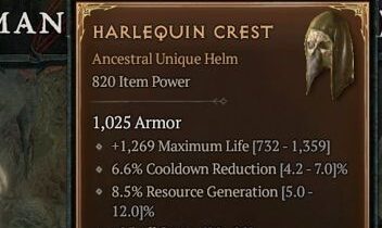 The First Seasonal Shako Aka Harlequin’s Crest in Diablo 4