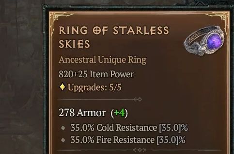 The First Seasonal Uber Unique Ring of Starless Skies?