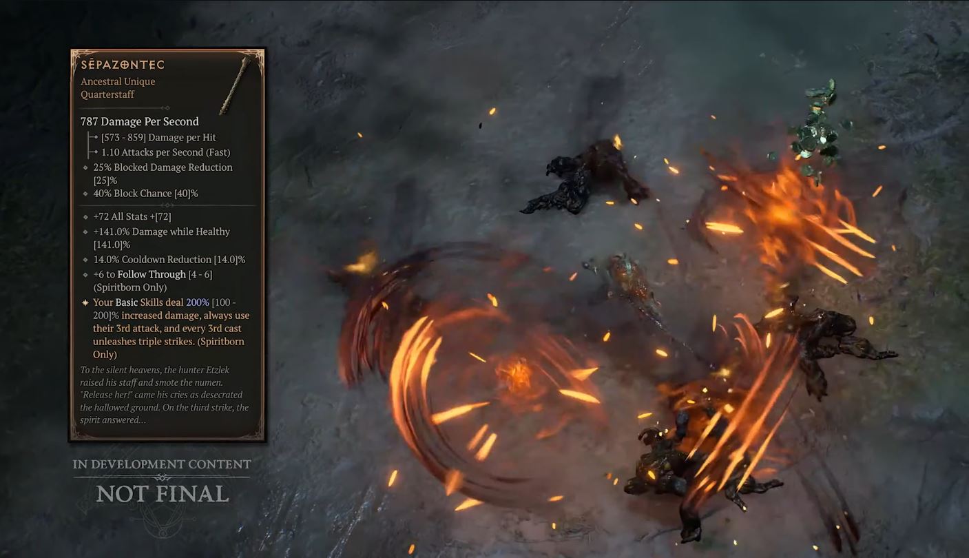 Spiritborn Legendary Aspects and Uniques Revealed