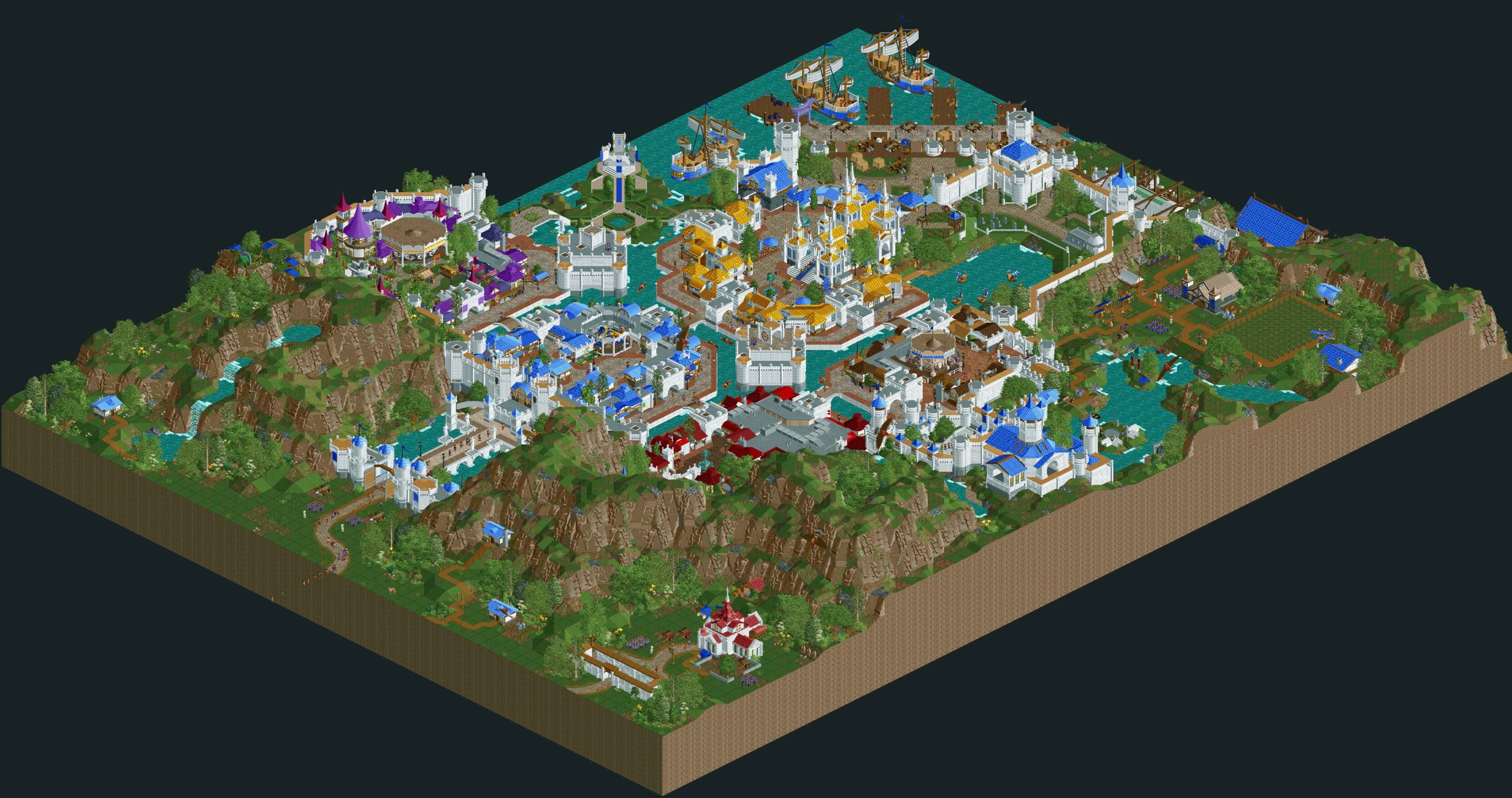 Stormwind Recreated in Roller Coaster Tycoon 2