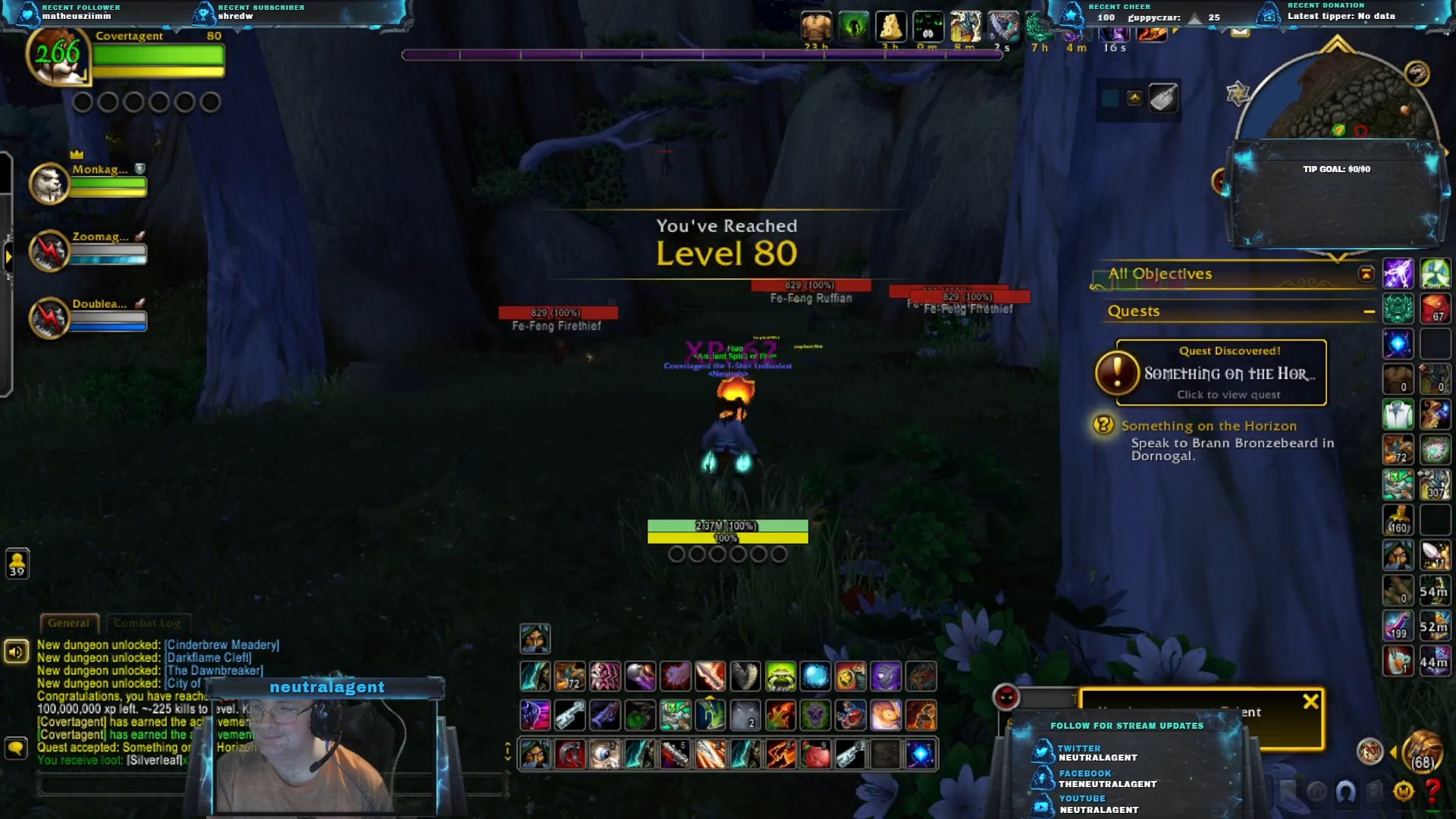 Doubleagent Hits Level 80 with Neutral Pandaren in the War Within