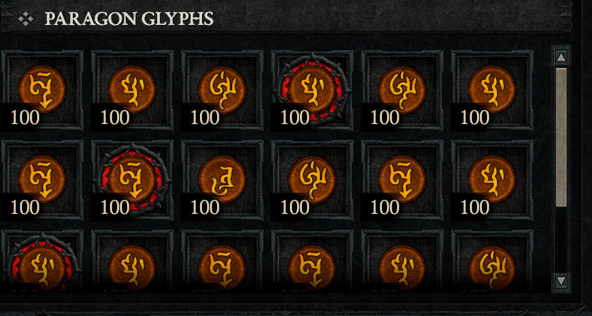 Player Maxes Out All Glyphs: Level 100 For Each and Every One