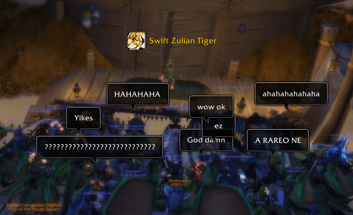 Player Scores Swift Zulian Tiger on the Black Market for Only 70k Gold