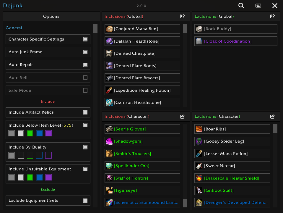 Clear Out Unsellable Loot Fast with DeJunk: The Essential WoW Addon for Bag Management