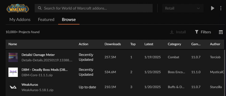 The Best Addons for The War Within, Courtesy of Danta