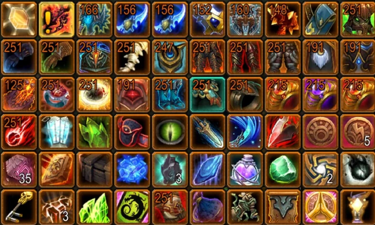 88 Legendaries on One Class and Counting: Player Collecting All Orange Items Possible