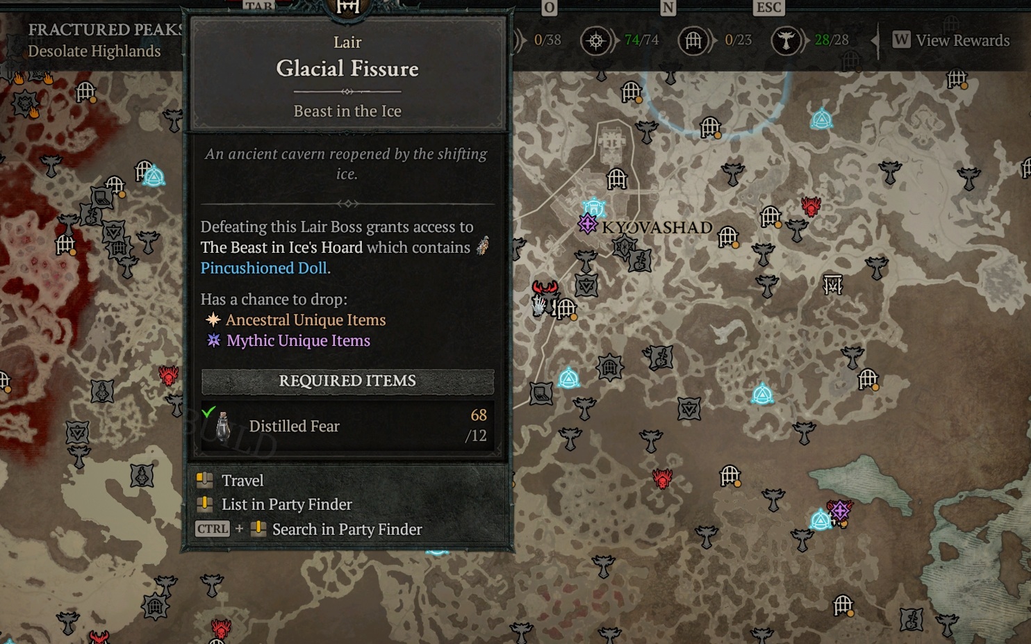 Diablo 4 Beast in The Ice Required Items and Location