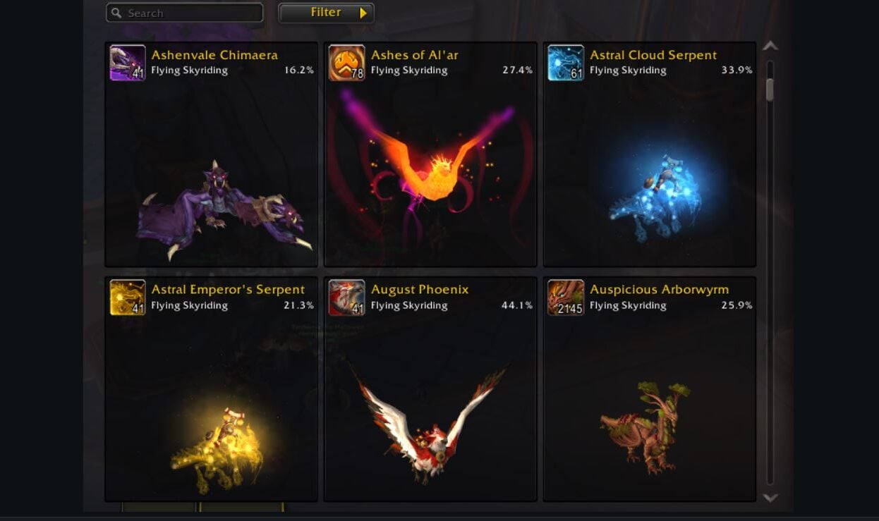 LiteMount Addon Gets Searchable 3D Models of All Mounts