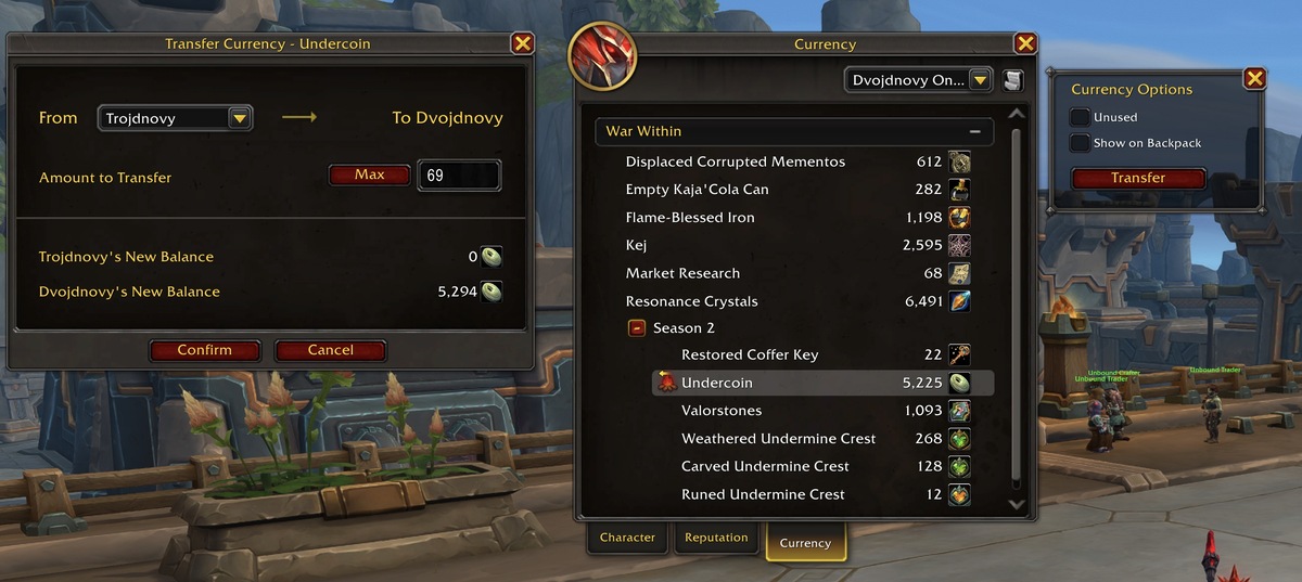 Undercoins Become Transferable Again in Patch 11.1.7