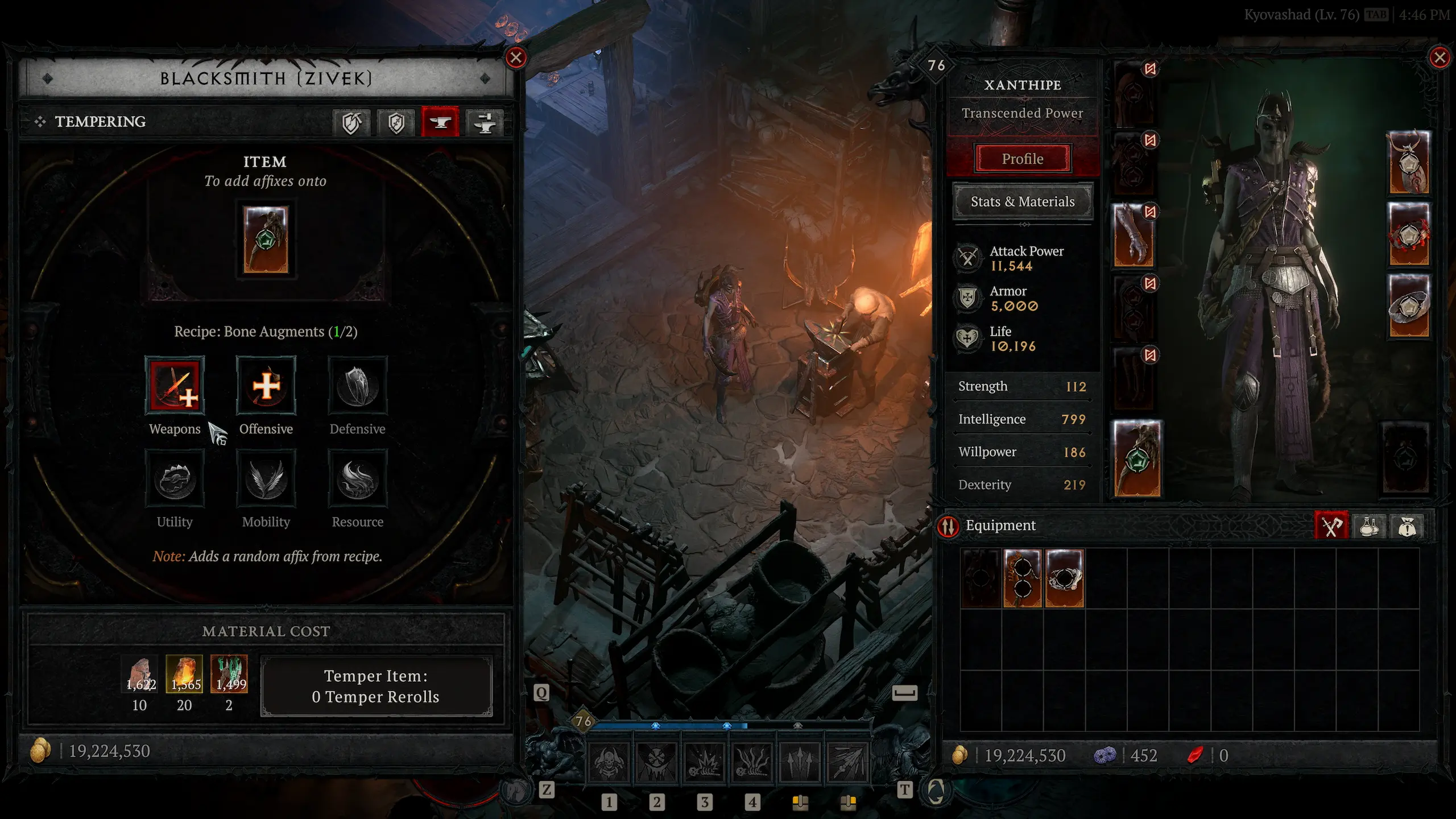 Diablo 4 Tempering UI
