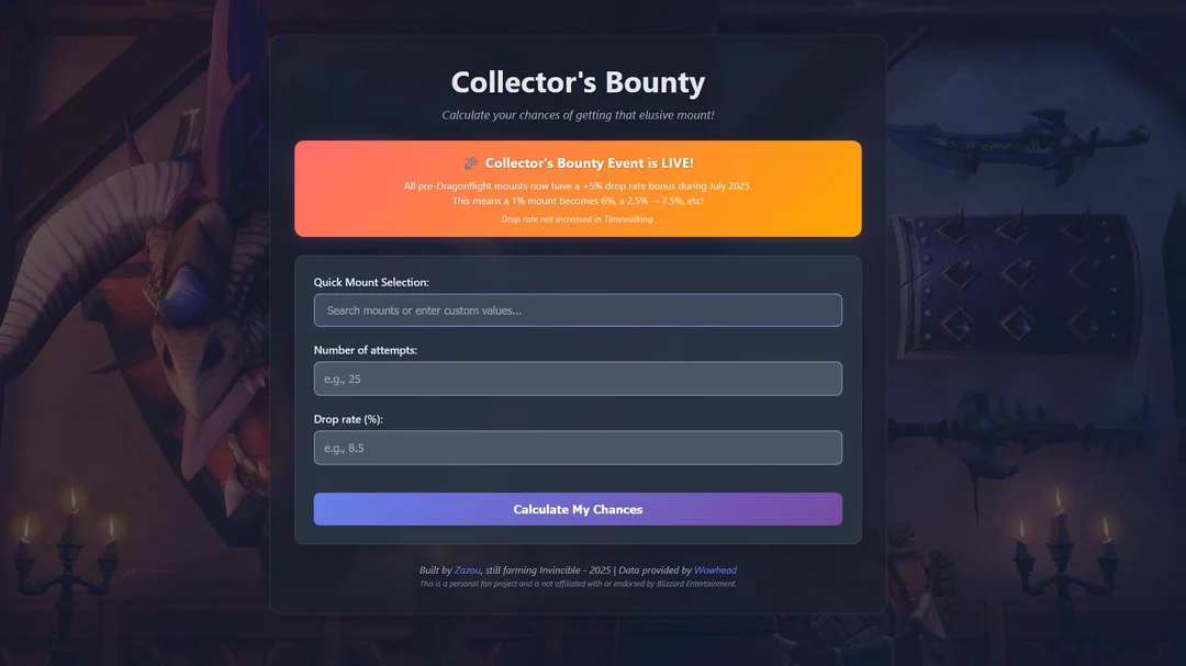 Track Your Mount Farm Misery with This New Collector’s Bounty Tool