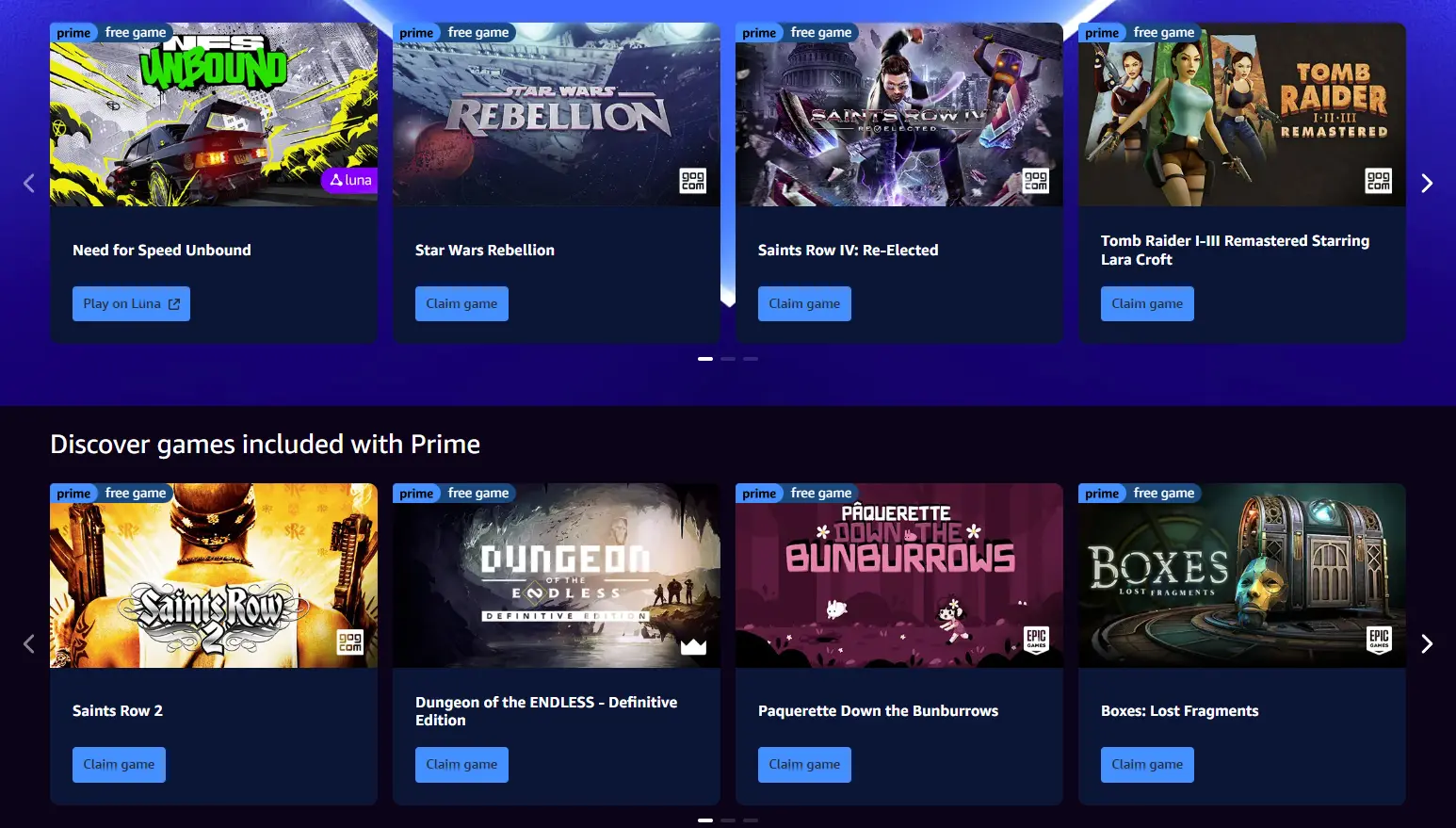 Amazon Prime Gaming Free Games for July 2025
