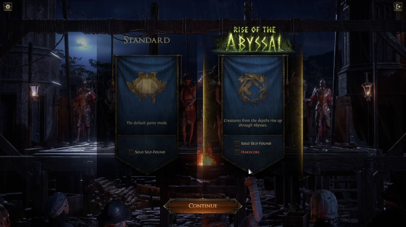 Path of Exile 2 The Third Edict - Abyssal League character creation window