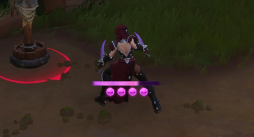 Mara and her unique hero UI that displays her Energy and Combo Point Counter.