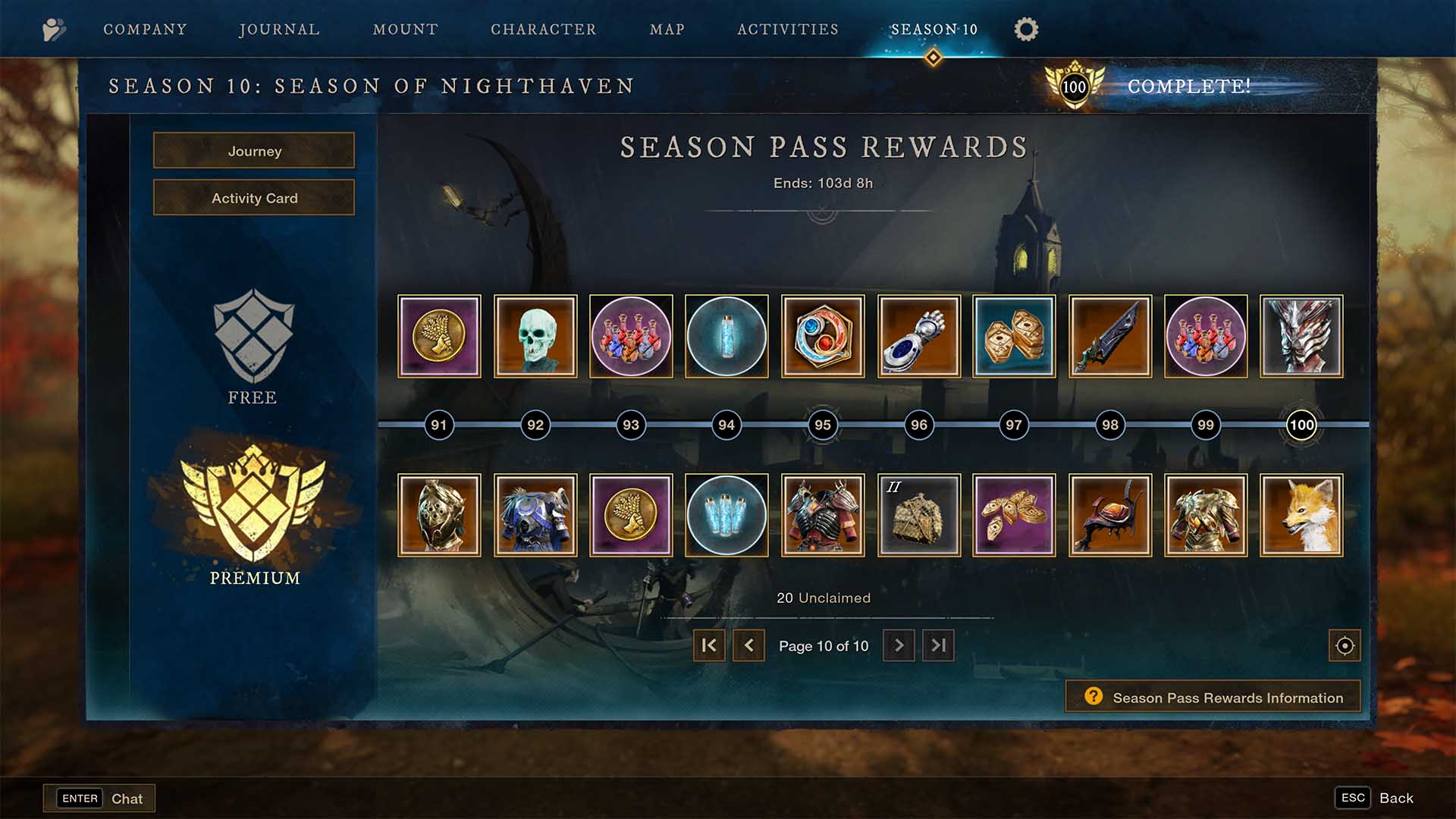 New World’s Season 10 Reward Track