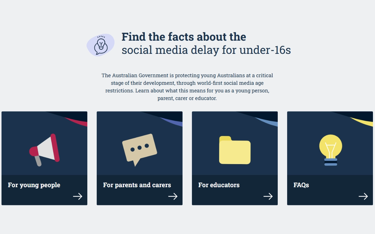 A screenshot of the eSafety Commissioner's website