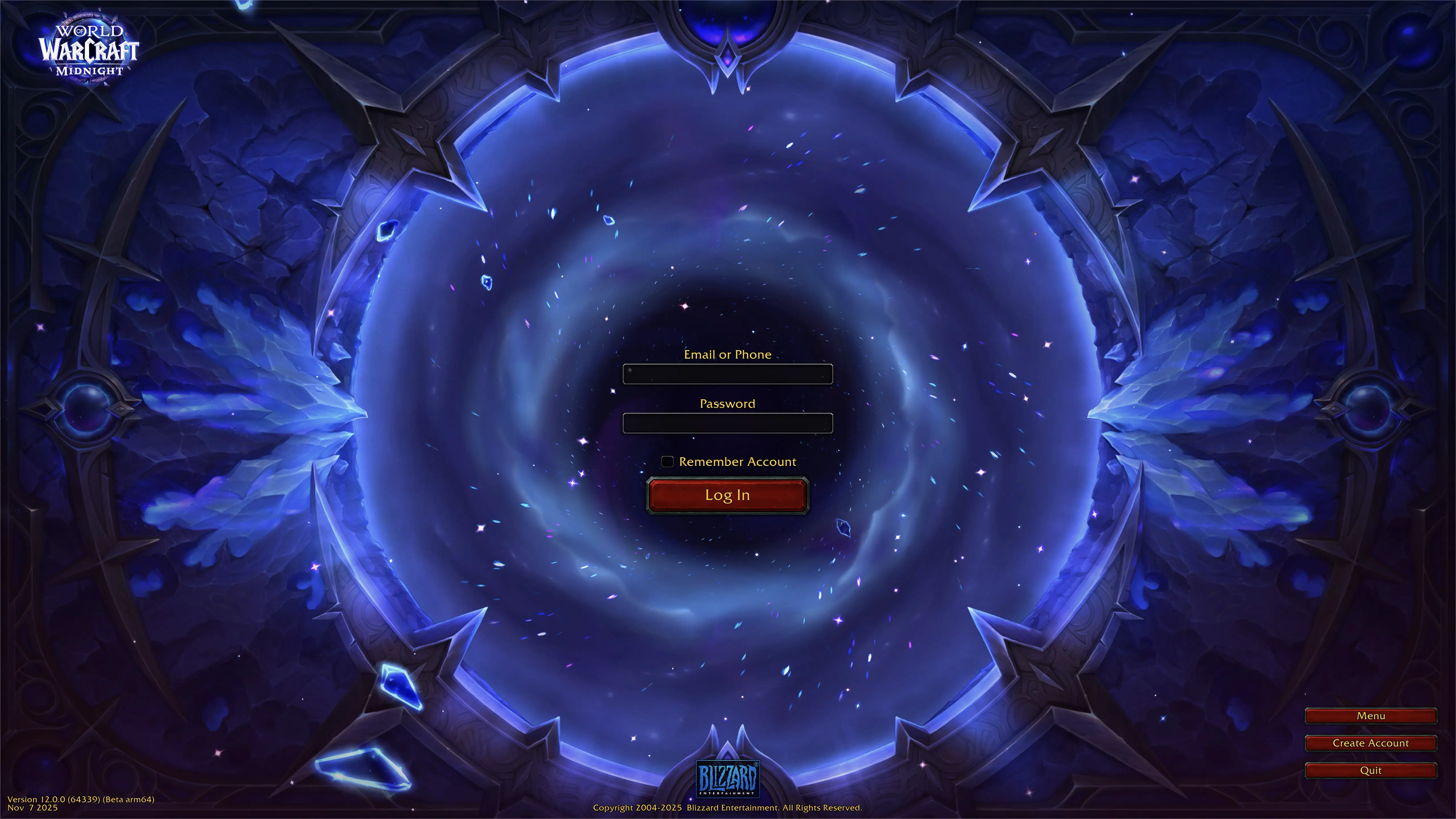 A First Look at the Midnight Login Screen