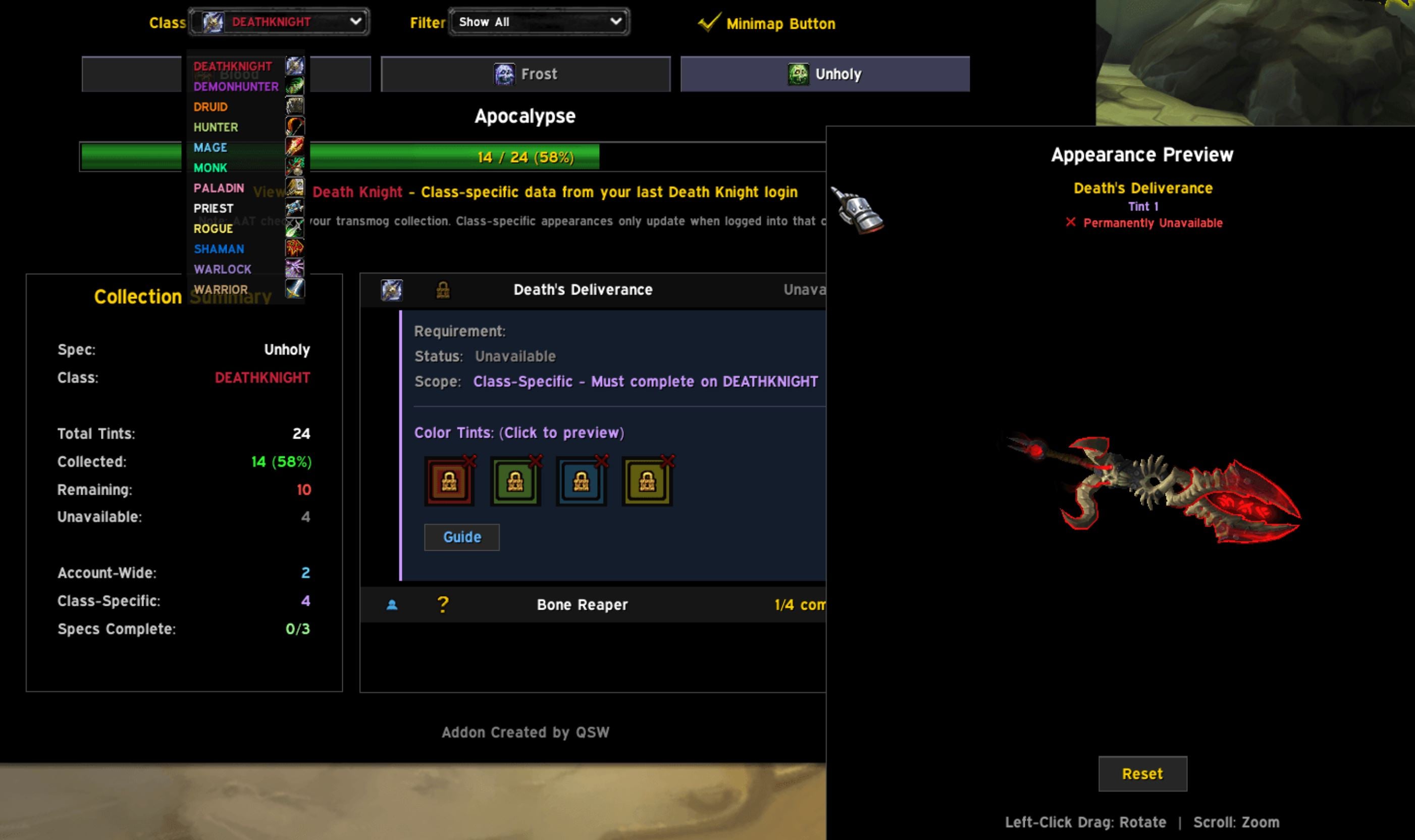 ALL 864 Legion Artifact Tints Tracked, Addon for All Classes and Specs!