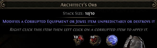 Architect's Orb Tooltip