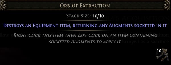 Orb of Extraction Tooltip