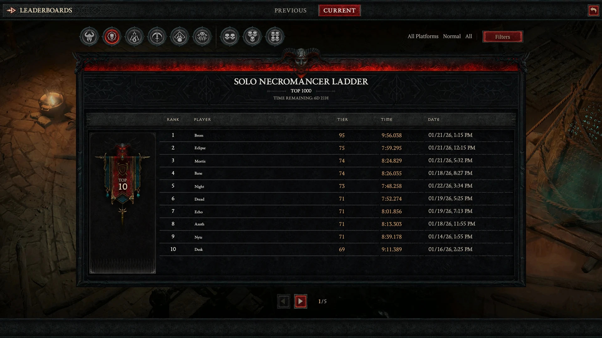 Diablo 4 Leaderboard Results Currently Bugged