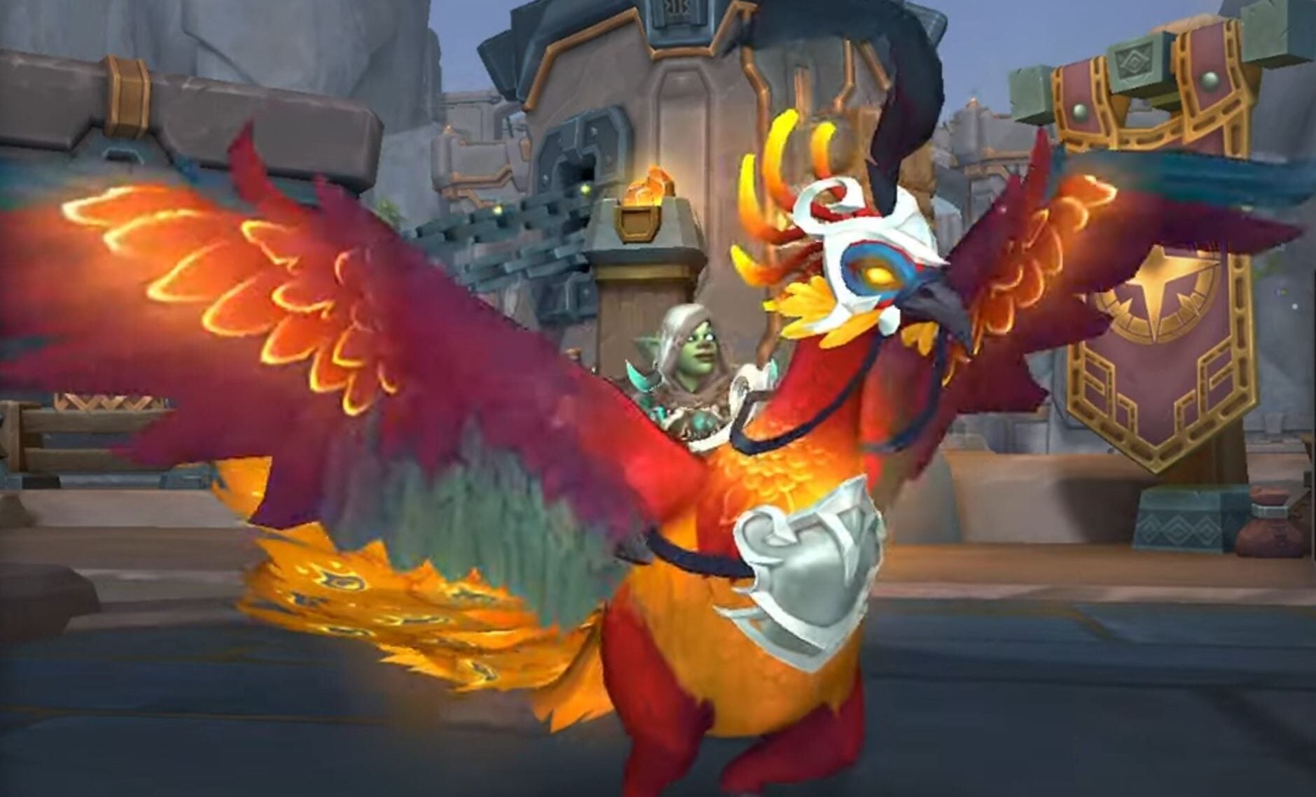 Brilliant Peafowl and Turtle Mounts, Clockwork and Ruby Transmogs: All January Trading Post Items