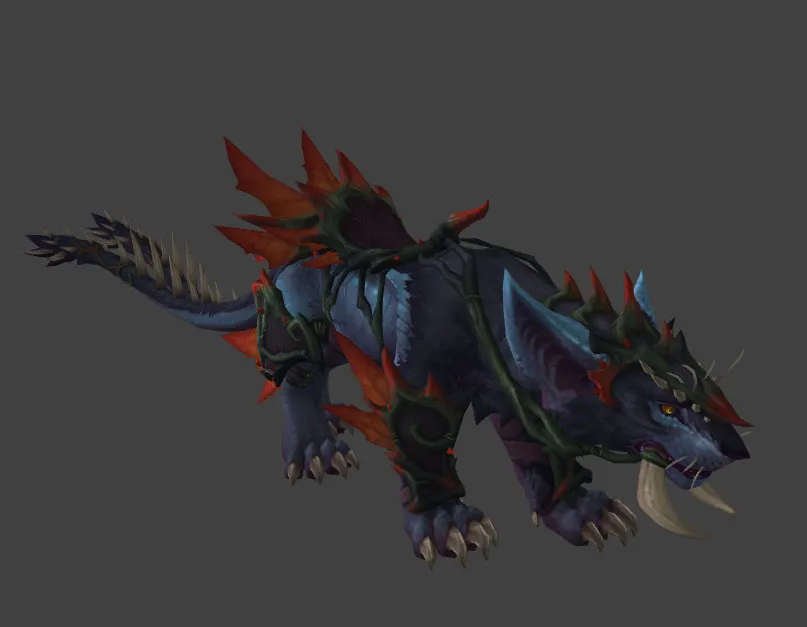 Blue and Orange Grimlynx Model
