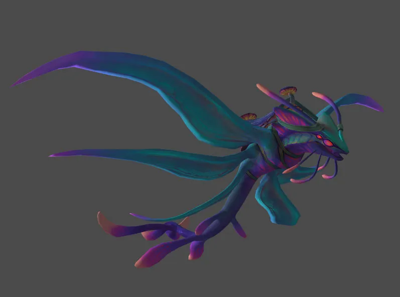 Cerulean Sporeglider Mount Model