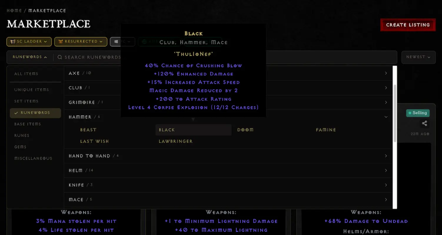 Diablo 2: Resurrected Gets a Dedicated Trading & Loot Filter Hub