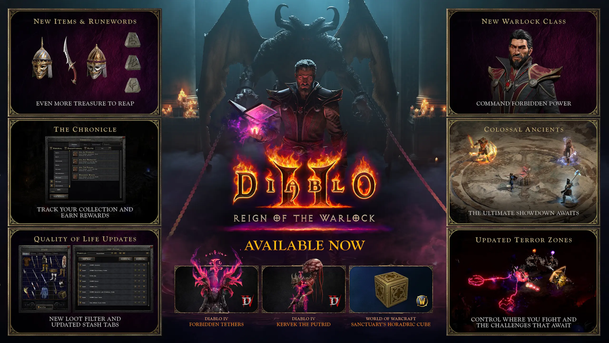 Diablo 2: Resurrected - Reign of the Warlock Info Graphic Image