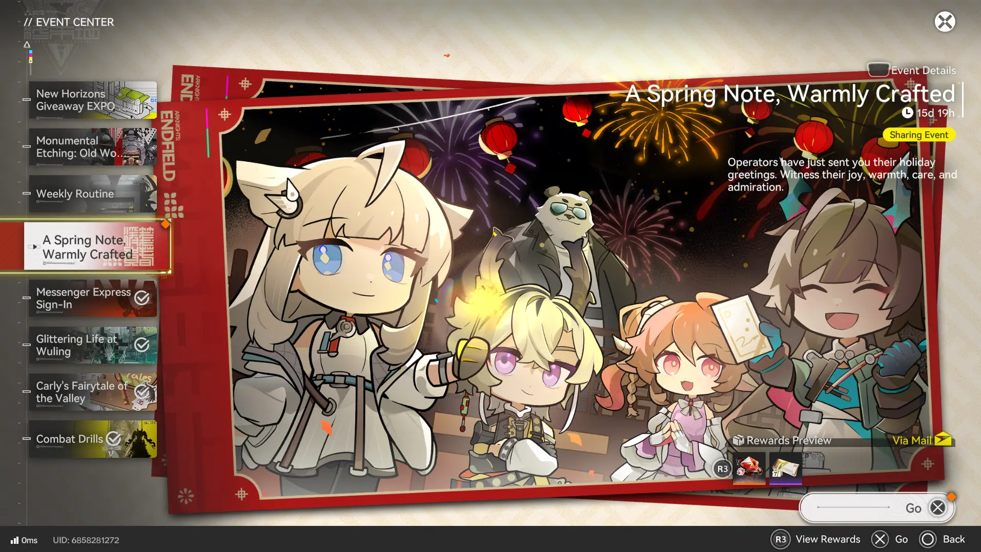 Arknights: Endfield spirng event in game