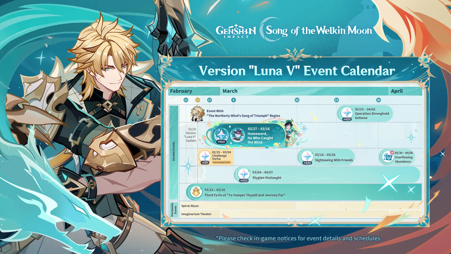 Genshin Impact Luna V Event Schedule