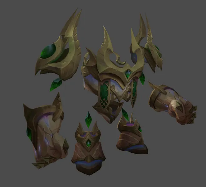 Green Arcane Golem Mount Model