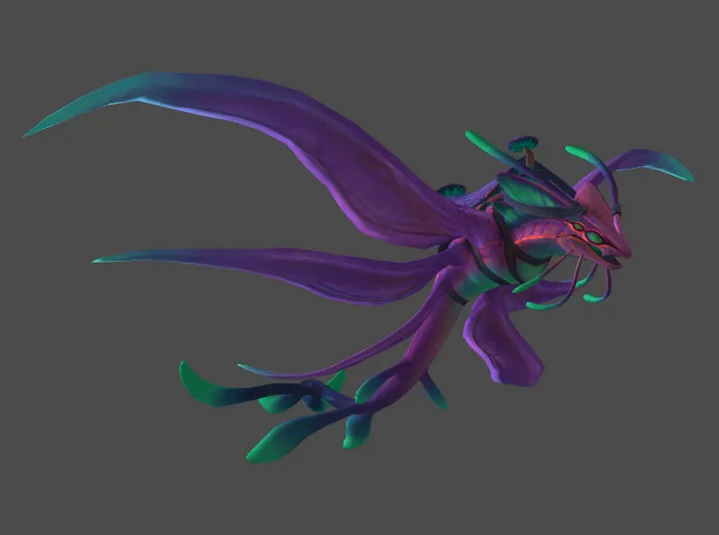 Purple Sporeglider Mount Model