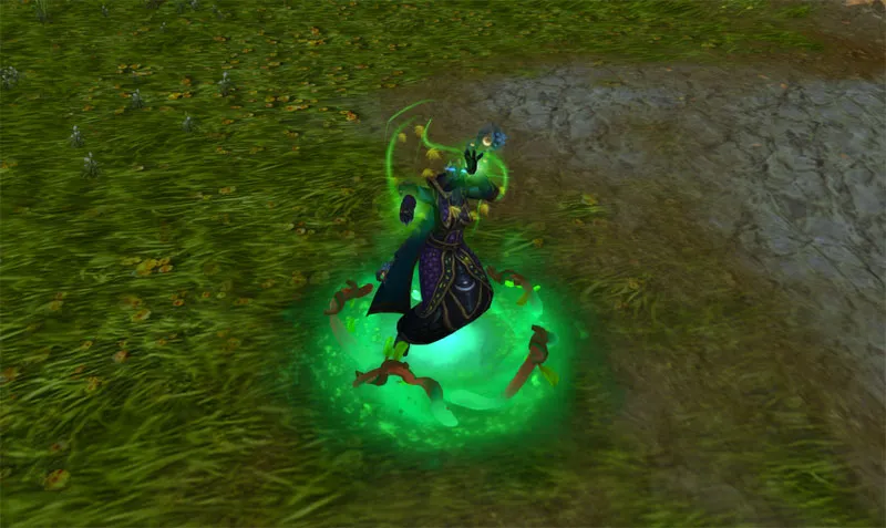 Haranir casting the Rootwalking racial ability.