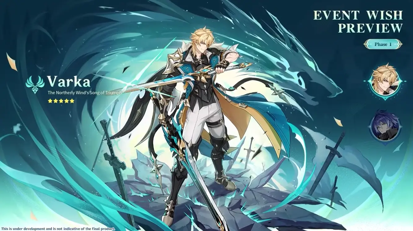 Varka event wishes banner with Flins rerun