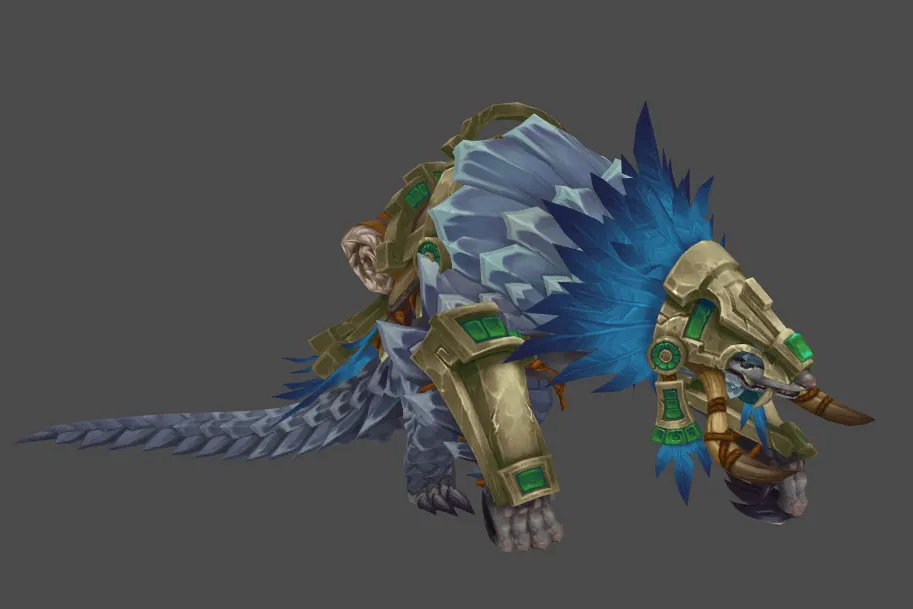 White Amani Pangolin Mount Model