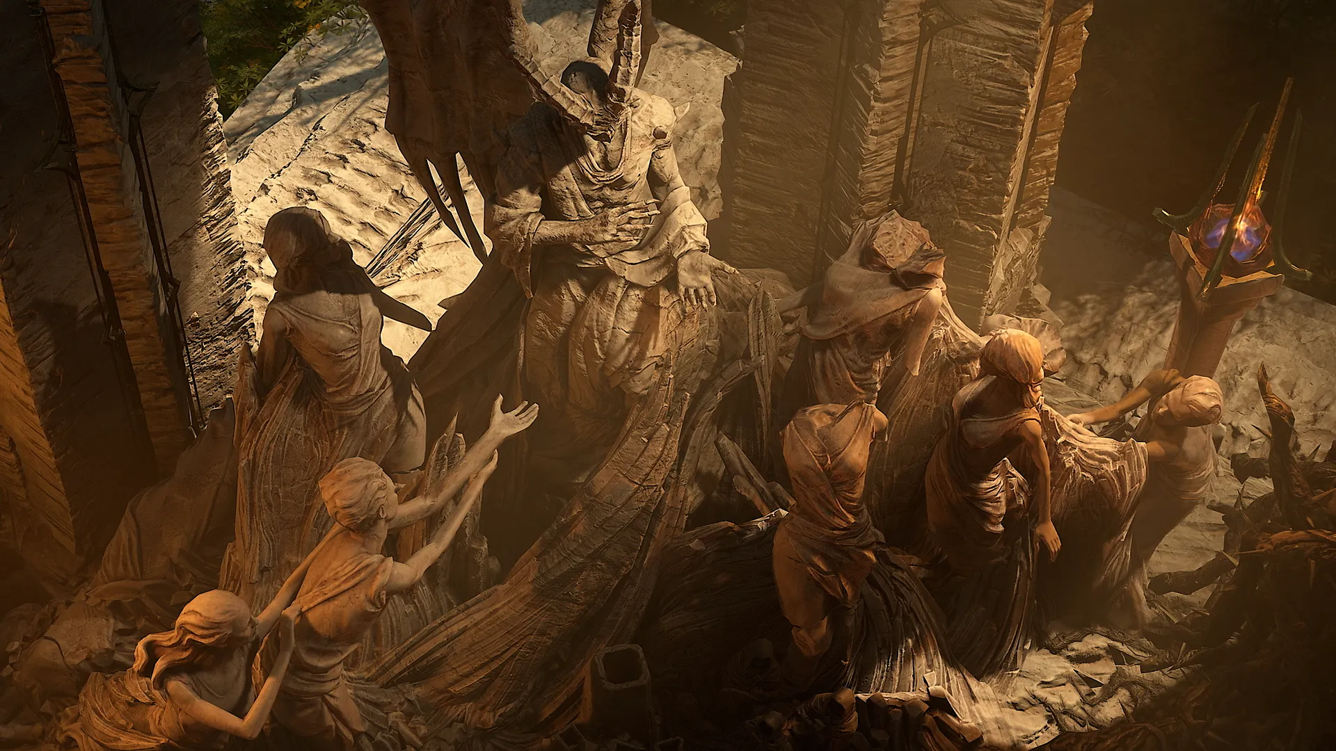 Diablo 4: Lord of Hatred - Skovos Temple of Life Statues