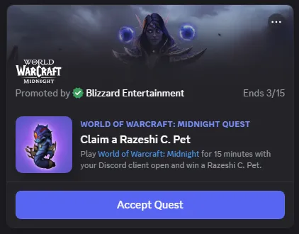 Razeshi C. Discord quest.