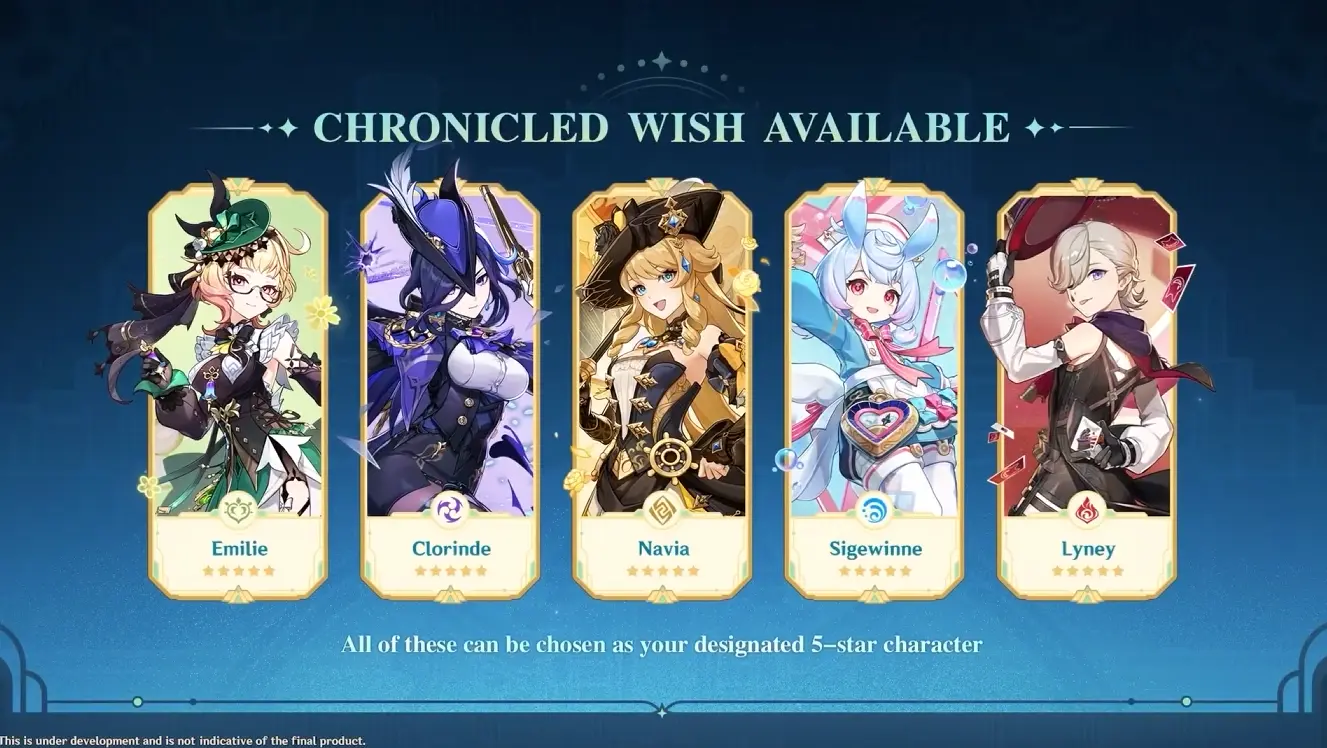 Genshin Impact Fontaine Chronicled Wish