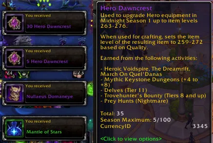 30 Hero Crests outside the seasonal cap.