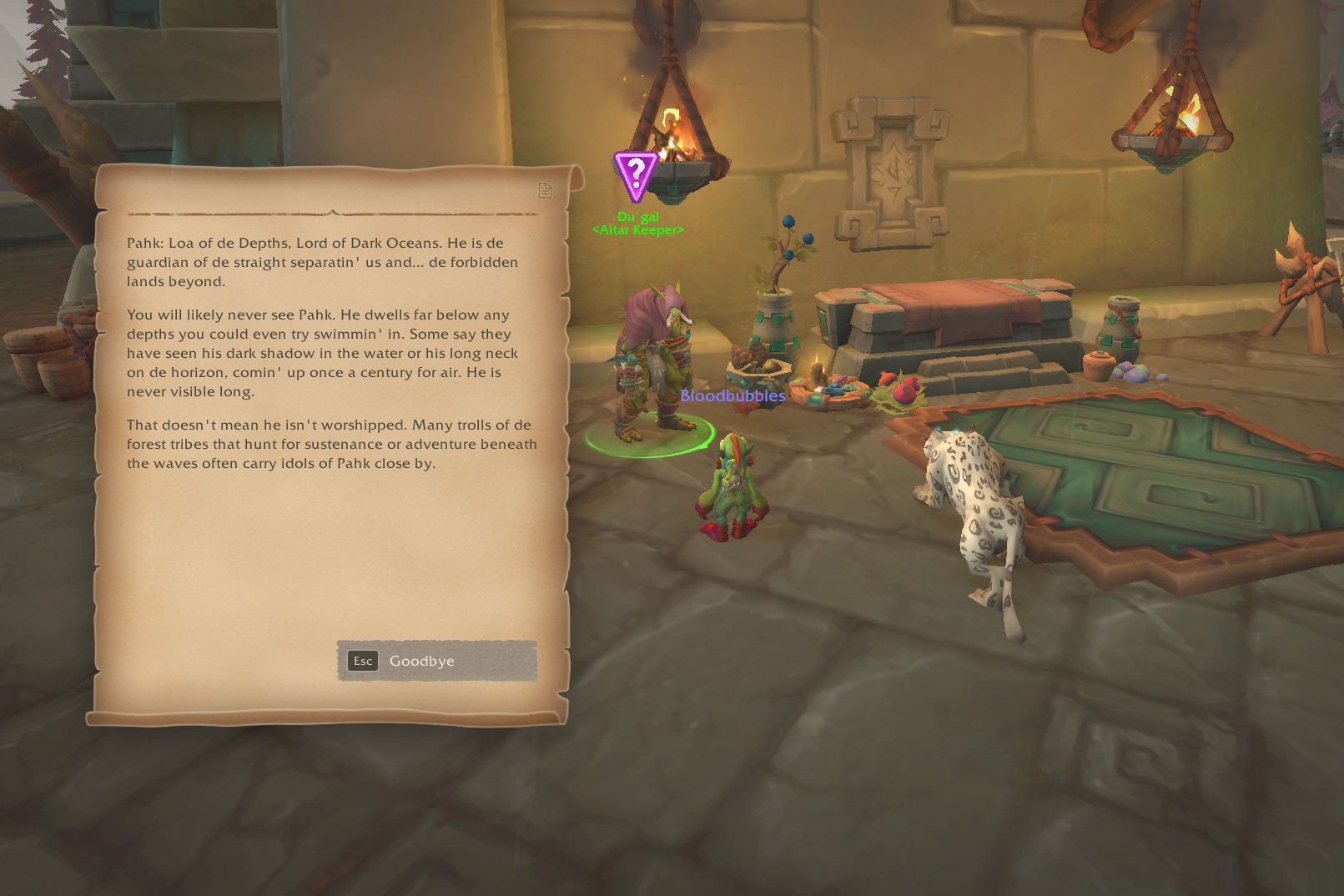 A description of Pahk, Loa of the Depths