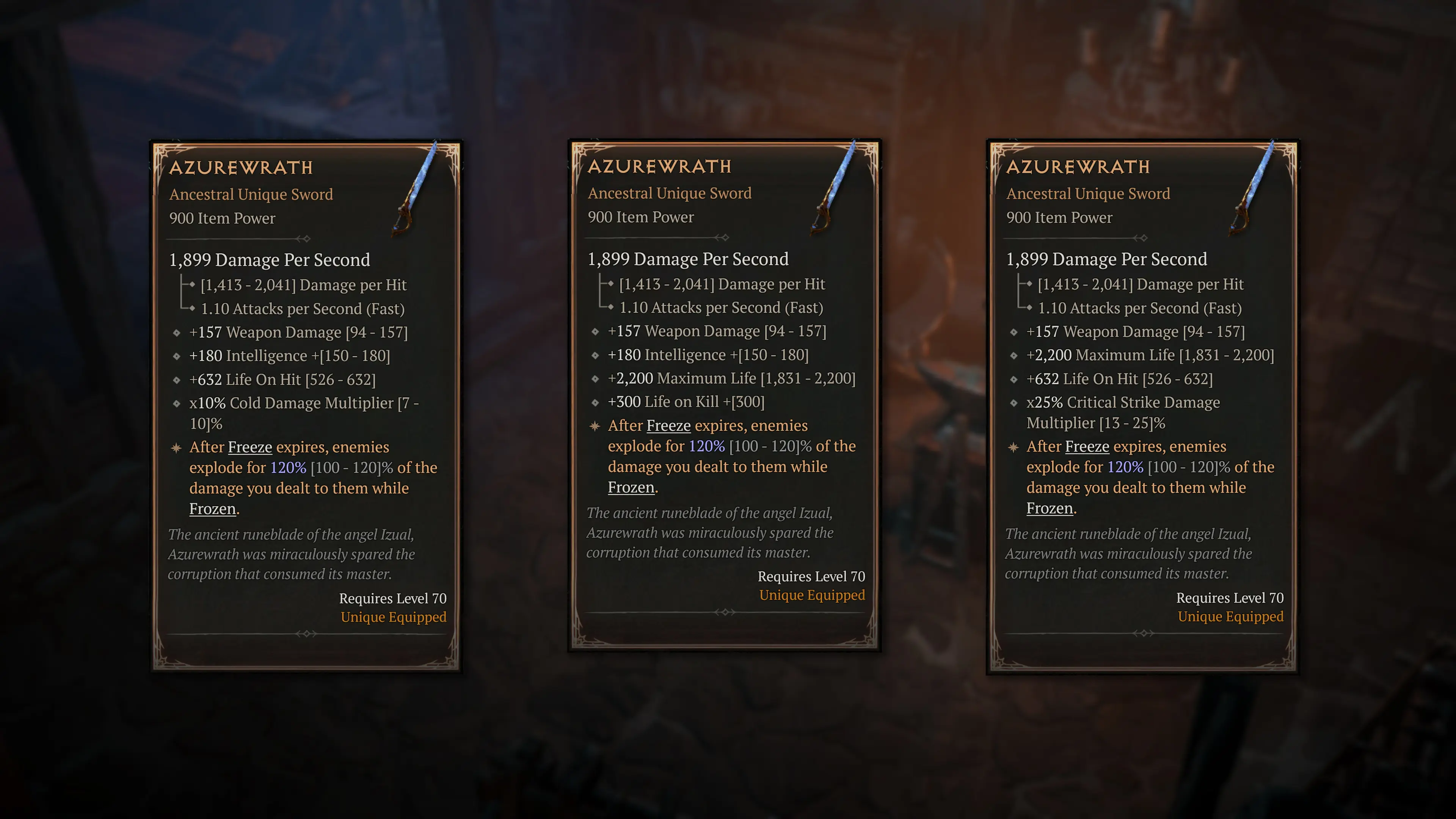 Azurewrath in D4 LoH