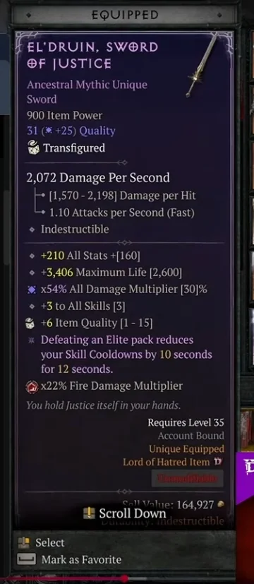 Diablo 4 El'Druin Mythic