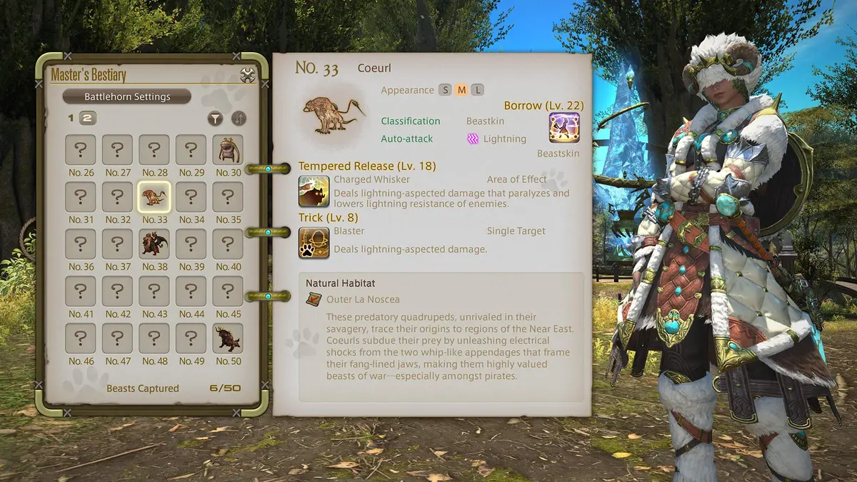 Master's Bestiary in FFXIV